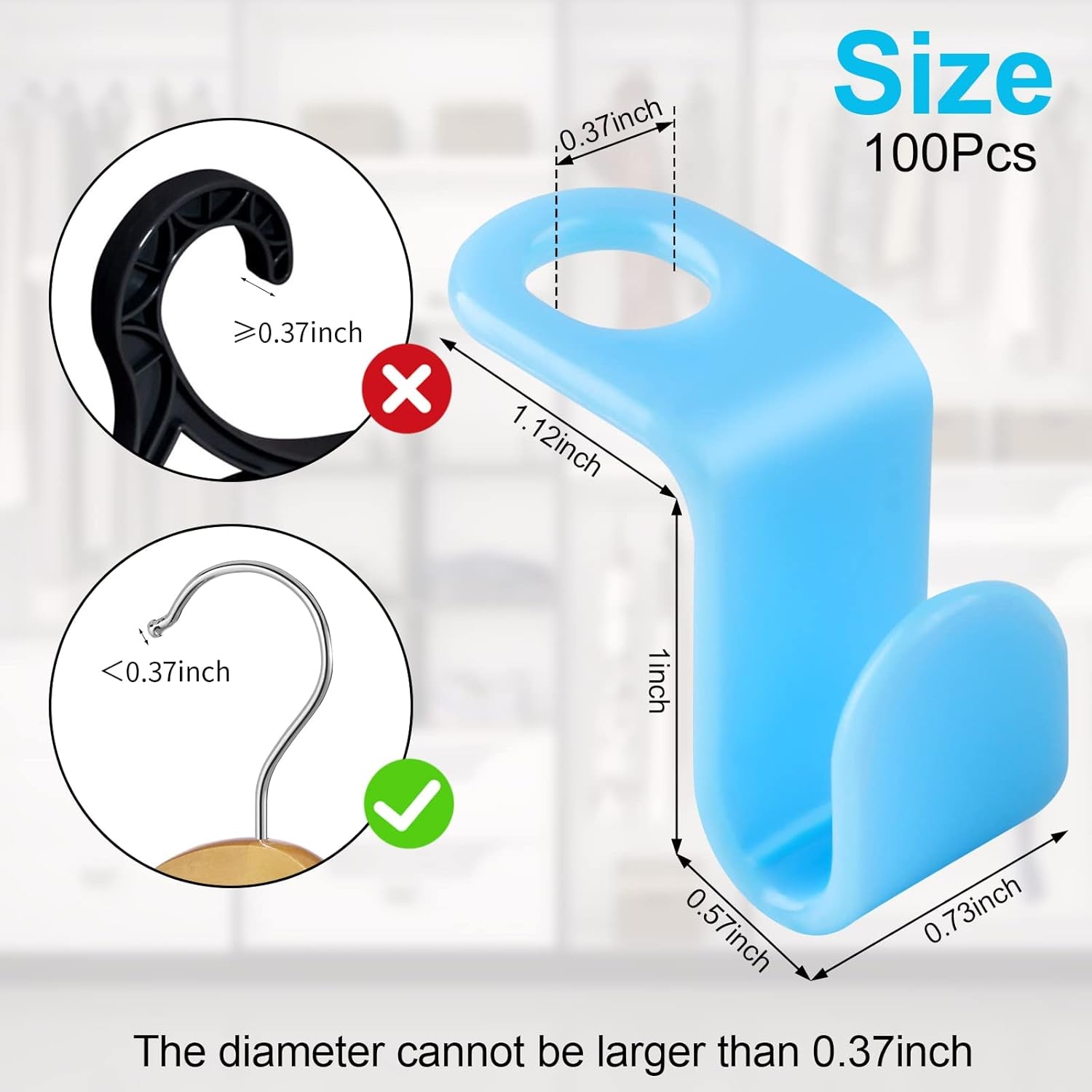 Glam 100 PCS Hanger Connector Hooks