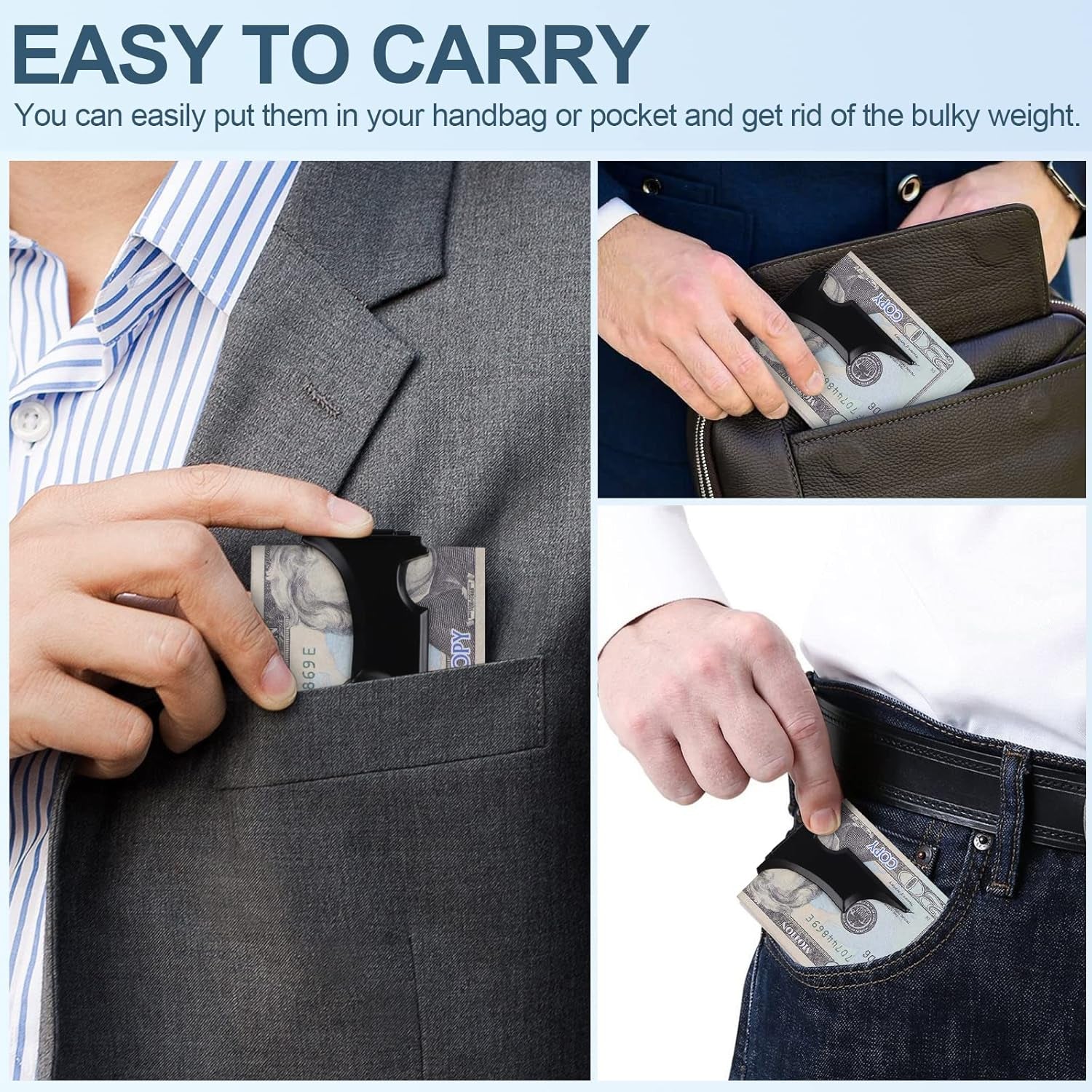 Glam 2 Pack Batman Minimalist Carbon Fiber Money Clip