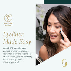 GUIDE Wand, Easy Tightlining & Winged Eyeliner, Multi-Use Universal Design Cosmetic Tool for Eye & Lip Liner, Ideal for Make-Up Novices, Limited Vision or Hand Dexterity