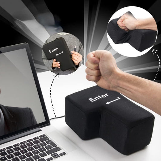 Glam Creative Super Sized Giant Enter Key USB Big Enter Button Comfortable Stress Relief Punch Bag