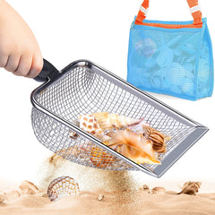 Glam Beach Mesh Shovel with Mesh Beach Bag for Shell Collecting
