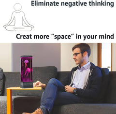 Glam Electric Jellyfish Tank Table Lamp with Color Changing Light Gift for Kids Men Women Home Deco for Room Mood Light for Relax