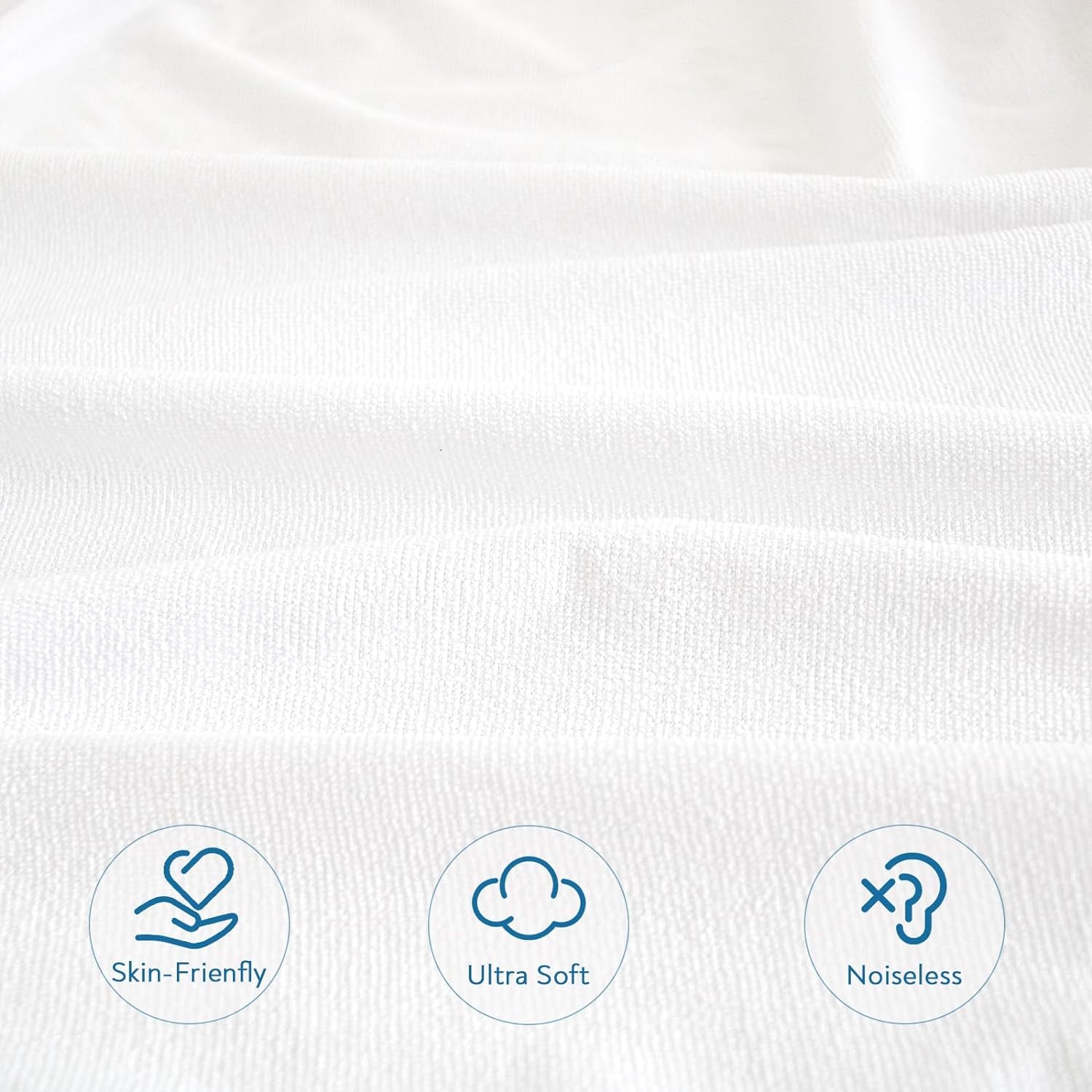 Twin Mattress Protector Waterproof Soft & Breathable Terry, Noiseless Twin Mattress Cover Fitted Sheets up -14'' Twin Mattress Protector for Kids Bed Cover Twin Size Mattress Pad Protecor Machine Wash