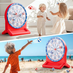 Pool Wave Kids Fun Pool Toys, Inflatable Dart Board Water Games, Swimming Pool Floats, Beach Yard Outdoor Play, Cool Summer Party Gift for 6 7 8 9 10 12 Year Old Boy Girl Teen Adult-Red