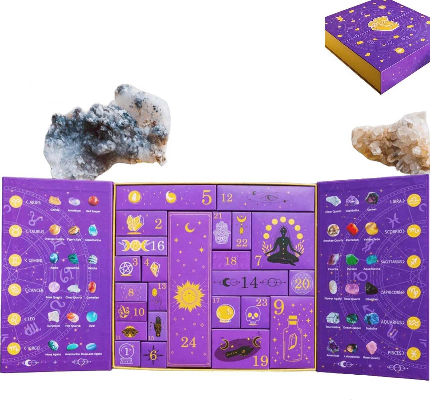 Glam Crystal Advent Calendar 2025 Halloween & Christmas Countdown Gift Box