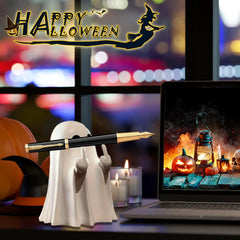 Glam Halloween Ghost Figurine-Spooky & Cute Ghost Statue for Home, Desk, Party Decor | Funnyghost Halloween Decor Indoor