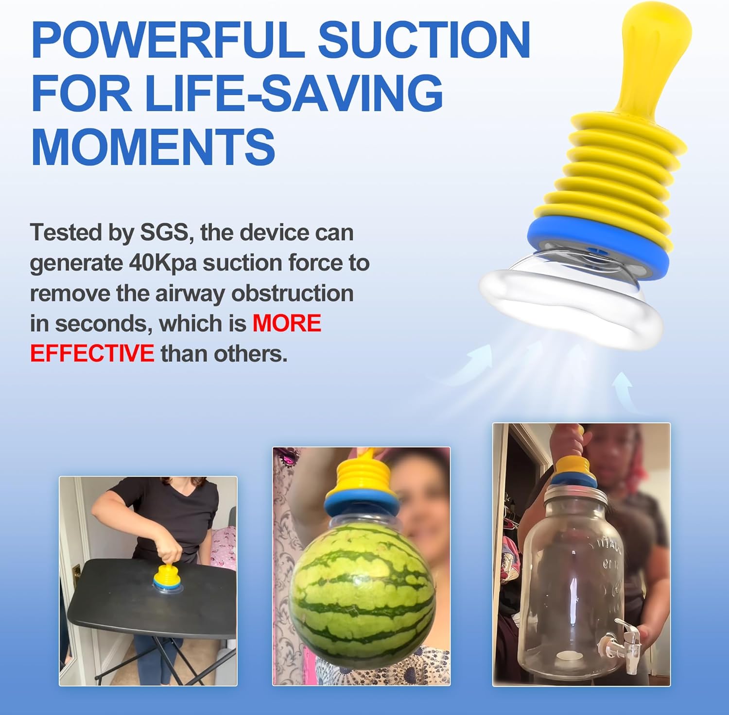 Glam 2-Pack Choking Rescue Kit Device for Kids and Adults with Wall-Mounted Hooks