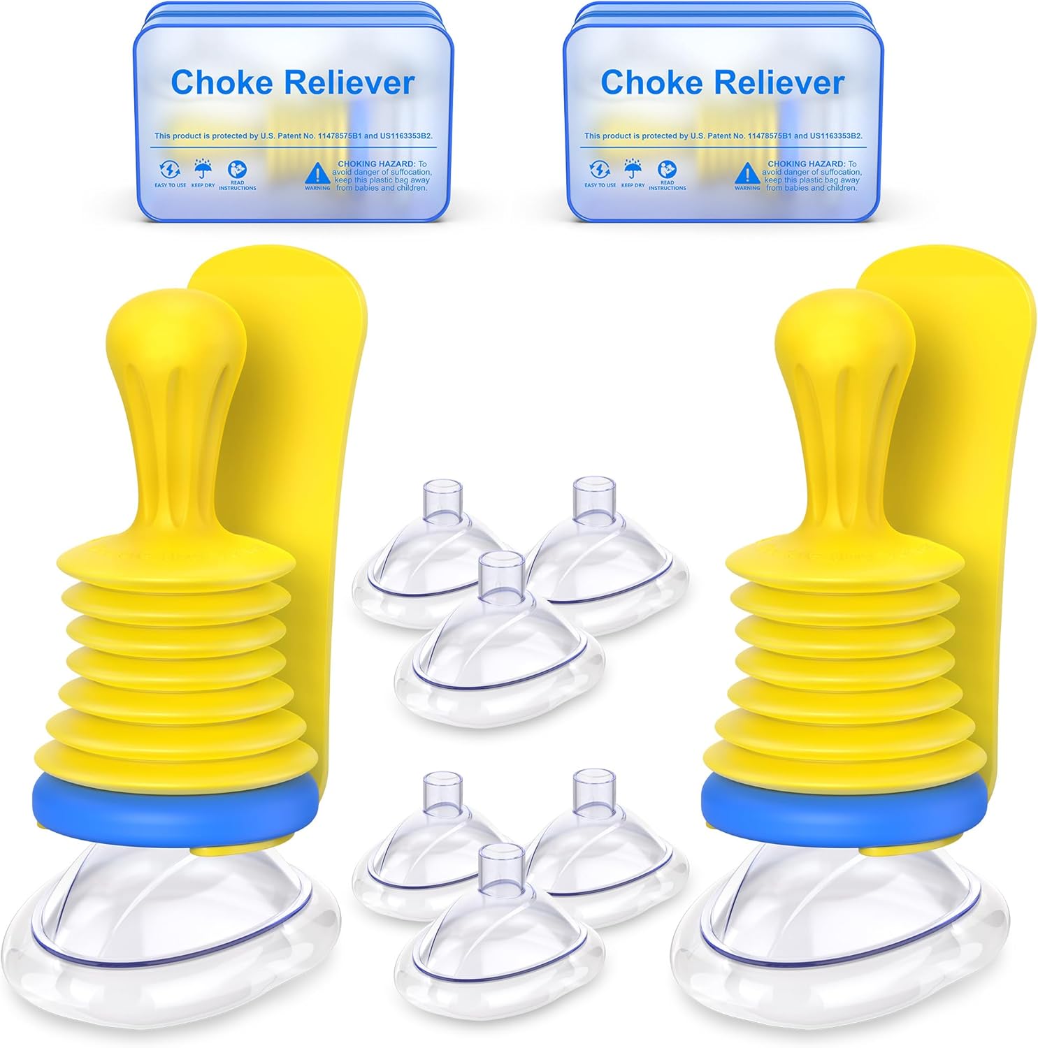 Glam 2-Pack Choking Rescue Kit Device for Kids and Adults with Wall-Mounted Hooks