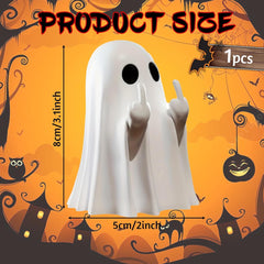 Glam Halloween Ghost Figurine-Spooky & Cute Ghost Statue for Home, Desk, Party Decor | Funnyghost Halloween Decor Indoor