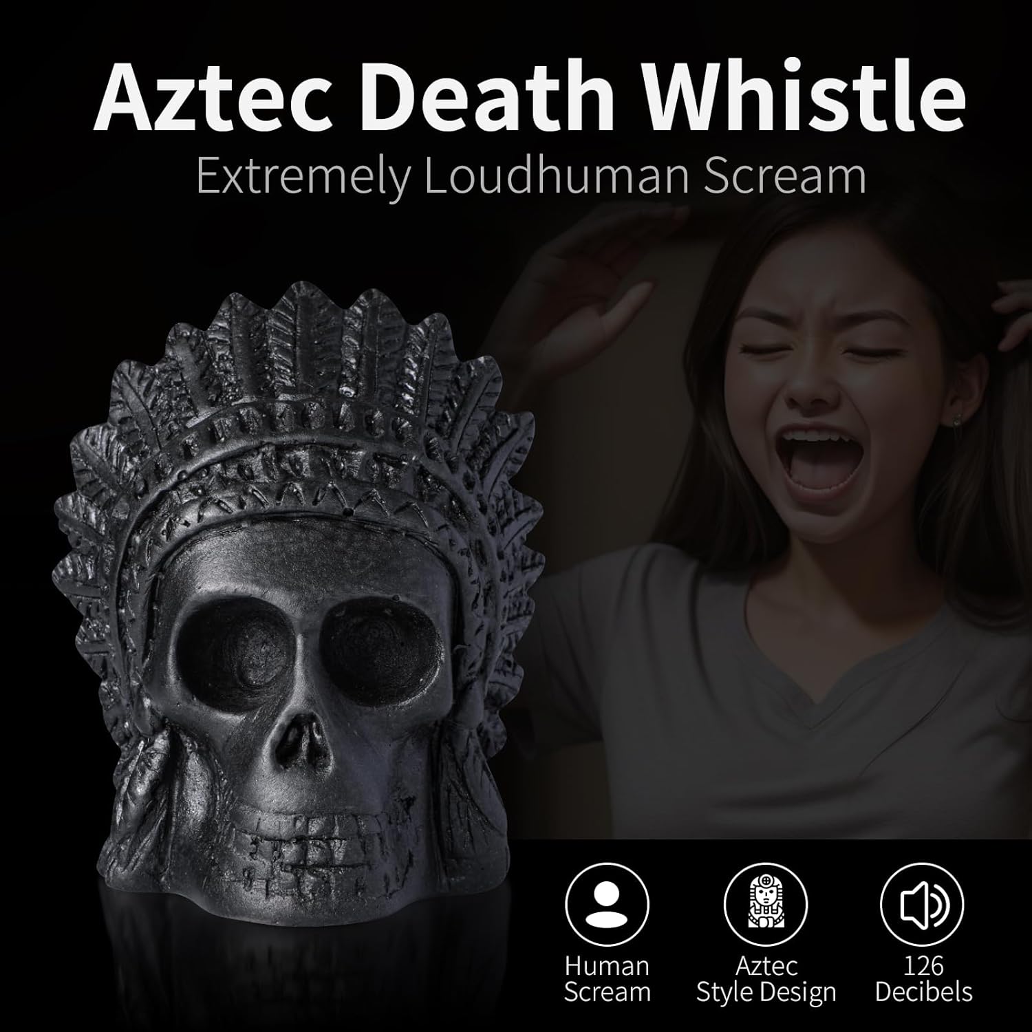 Glam Aztec Death Whistle