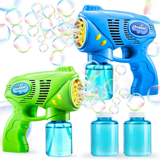 Glam 2 Kids Bubble Gun with 2 Bottles Refill Solution