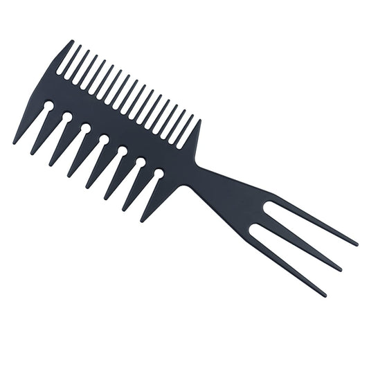 Slicked-Back Combs 3 in 1 Fish Tail Bone Shape Hair Extensions Detangling Styling Coloring Comb for Salon Barbers Mohawk Undercut Bowl Cut Quiff