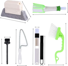 8 Pcs Hand-Held Groove Gap Cleaning Tools,Door Window Track Cleaning Tools Groove Corner Crevice Cleaning Brushes for Sliding Door/Tile Lines/Shutter/Car Vents/Air Conditioner/Keyboard