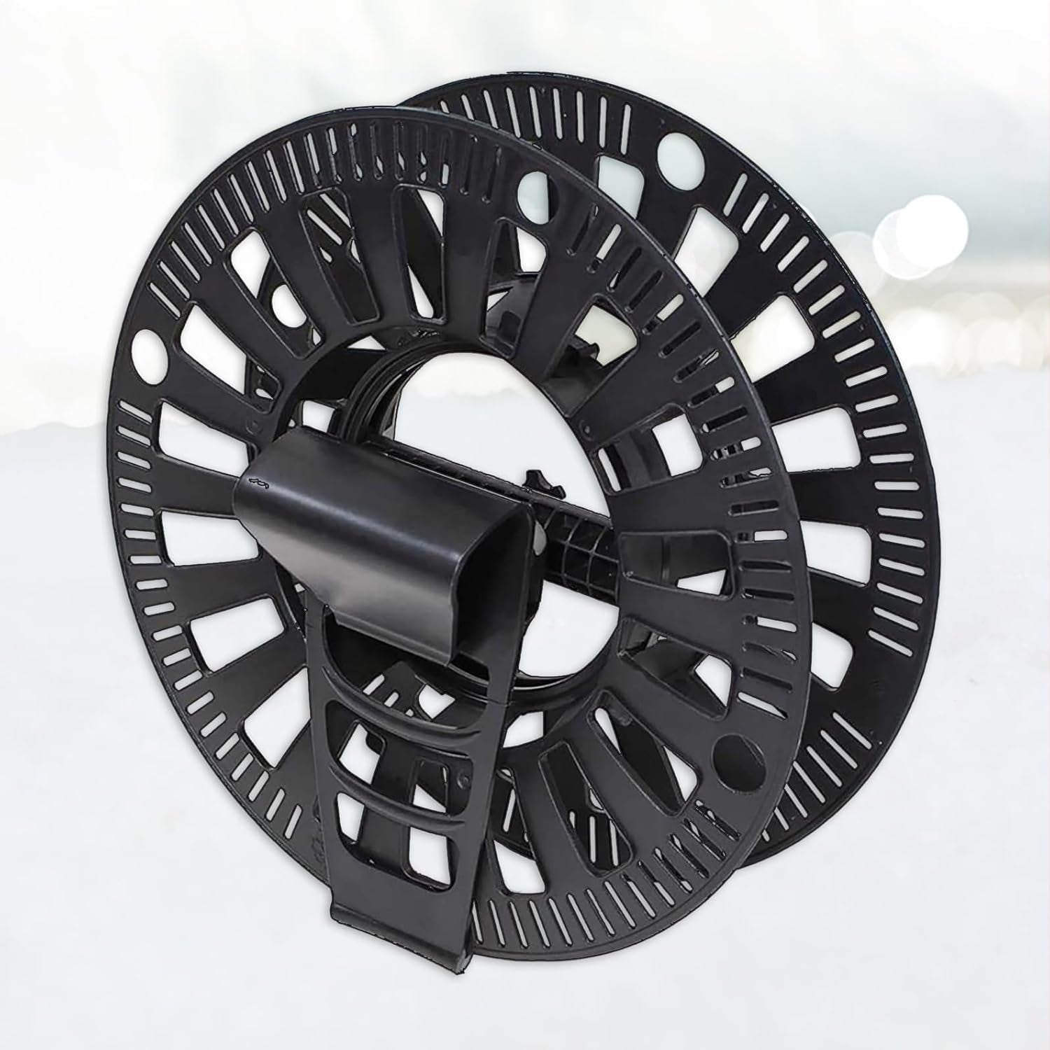 Premium Christmas Light Storage Bag – Heavy Duty Tear Proof 600D/Inside PVC Material with Reinforced Handles - with 3 Reels Stores up to 375 Ft of Mini Christmas Tree Lights & Extension Cords - Gray