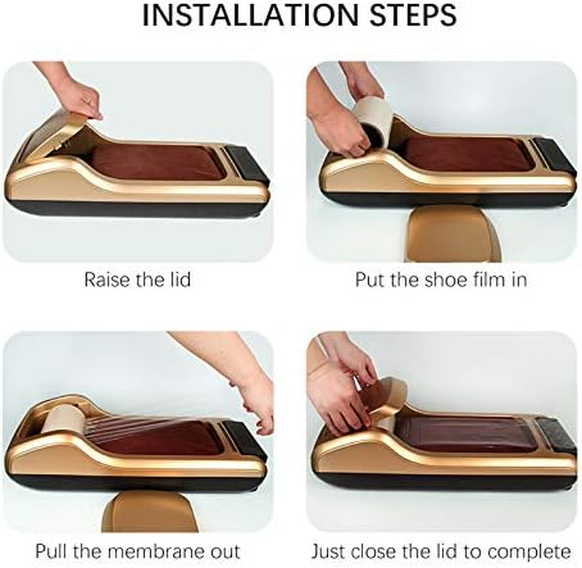 328Ft Adhesive Disposable Shoe Film Boot Cover Shoe Membrane for Automatic Shoe Cover Dispenser Machine (Transparent)