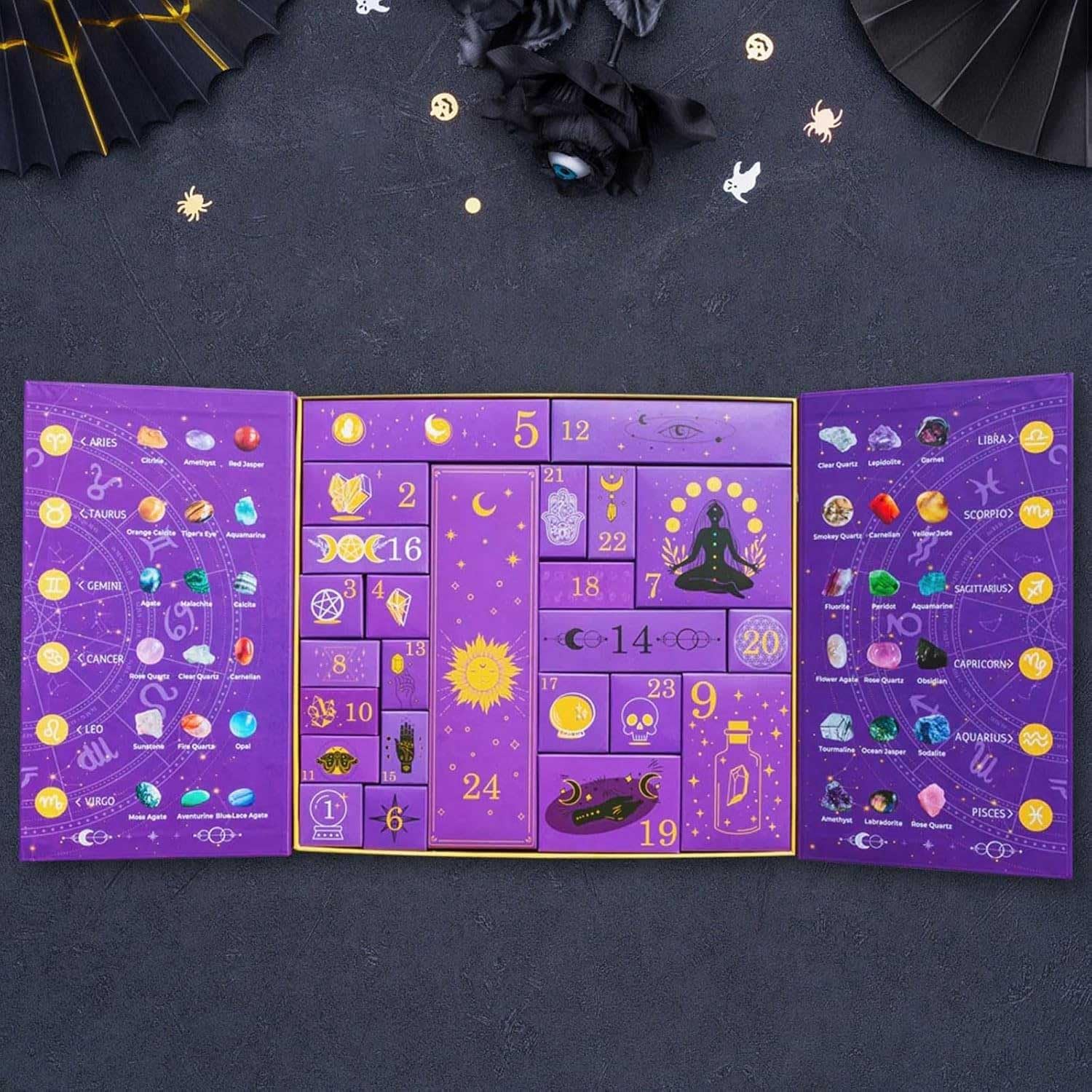 Glam Crystal Advent Calendar 2025 Halloween & Christmas Countdown Gift Box