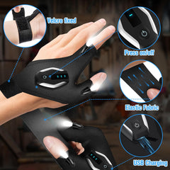 Glam LED Flashlight Gloves, Camping Essentials