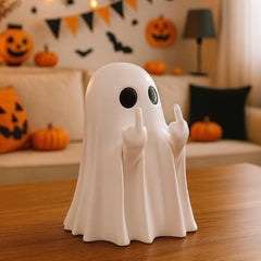 Glam Halloween Ghost Figurine-Spooky & Cute Ghost Statue for Home, Desk, Party Decor | Funnyghost Halloween Decor Indoor