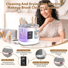 Electric Makeup Brush Cleaner & Dryer – USB Automatic Cleaner for All Brush Types (Foundation, Blush, Eyeshadow, Contour)