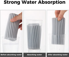 4-Pack Damp Clean Duster Sponge, Sponge Cleaning Brush, Duster for Cleaning Blinds, Glass, Baseboards, Vents, Railings, Mirrors,Window Track Grooves and Faucets(Gray)