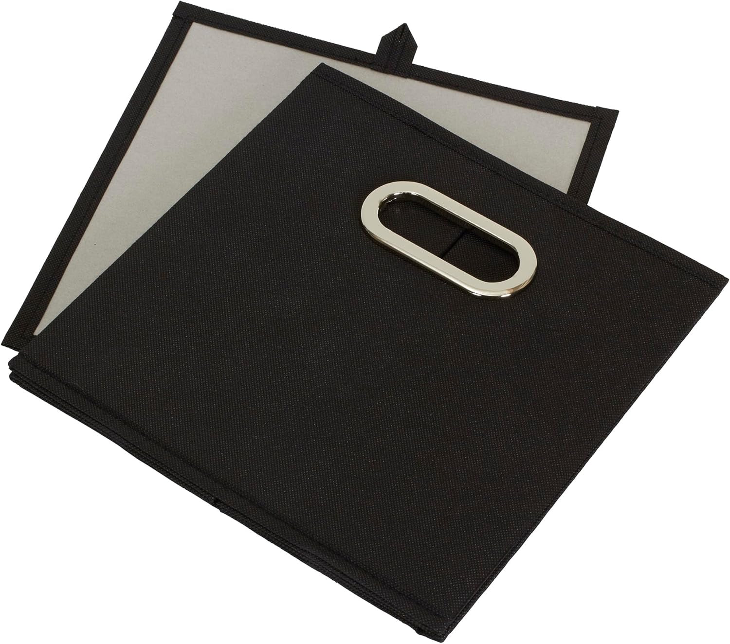 80-1 Foldable Fabric Storage Bins | Set of 6 Cubby Cubes with Handles | Black