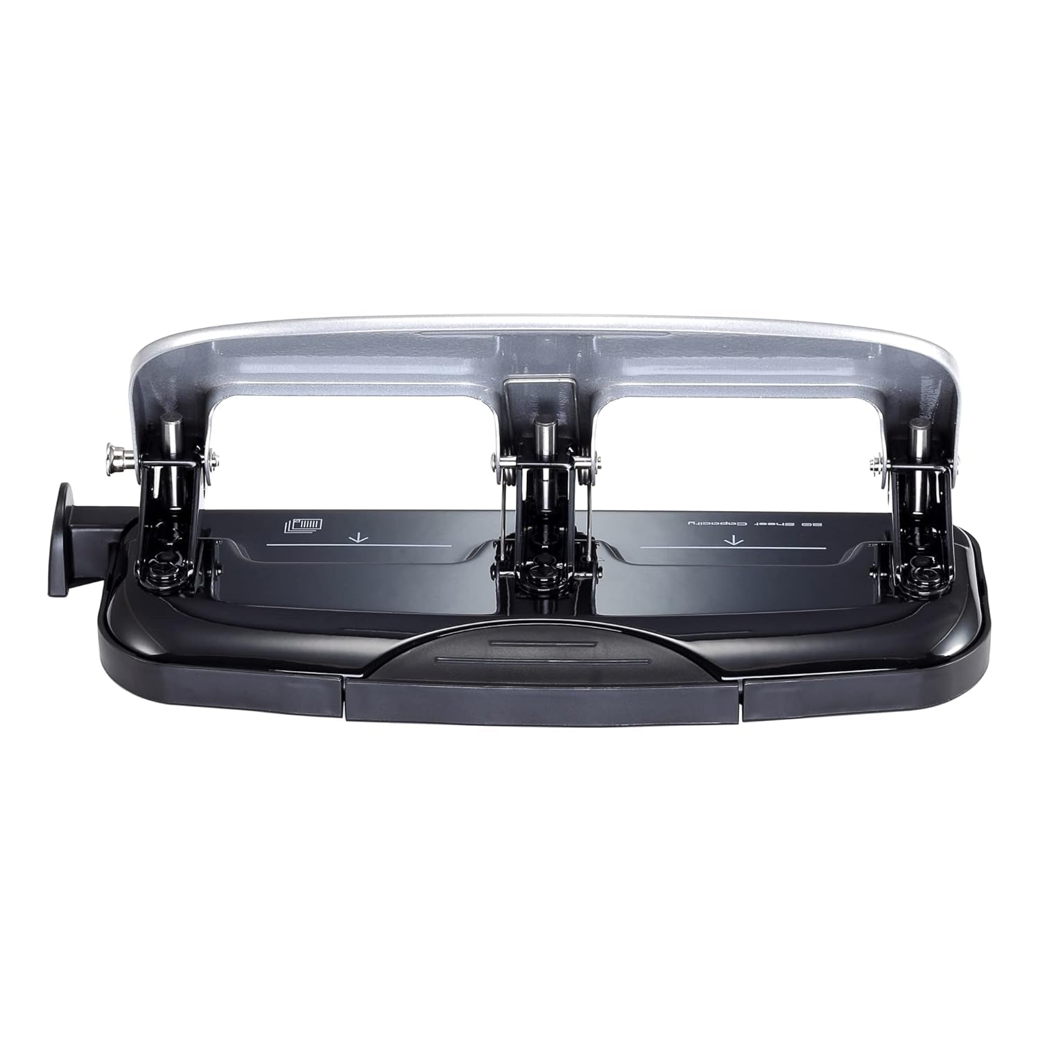 Office EZ Squeeze 3-Hole Punch, 20 Sheet Capacity, Reduced Effort, No Jam Technology , Silver