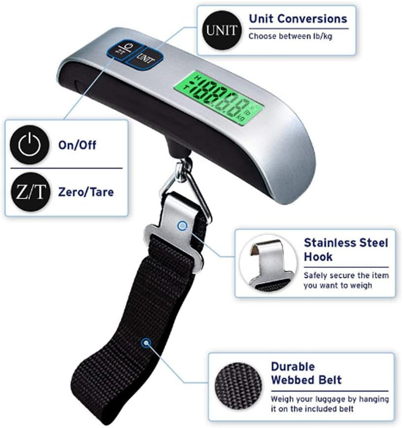 Luggage Scale, Easy to Carry, Small in Size, Suitable for Carrying, 110 Pounds, Will Be a Popular Luggage Scale in the Future (1)