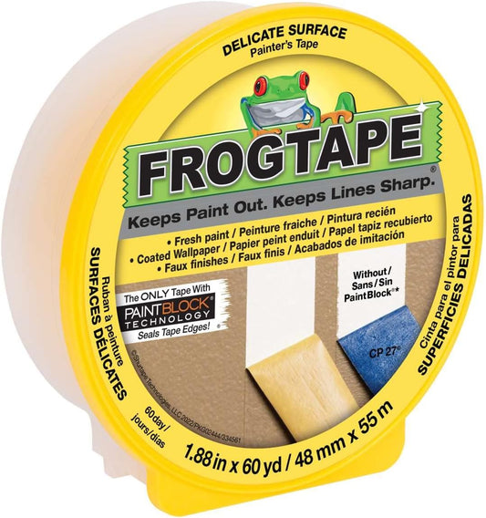 Delicate Surface Painter'S Tape with Paintblock, 1.88 Inch Width, Yellow (280222)