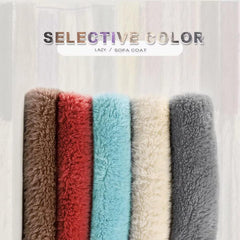 Giant Fur Bean Bag Chair Cover for Kids Adults, (No Filler) Living Room Furniture Big round Soft Fluffy Faux Fur Beanbag Lazy Sofa Bed Cover (Snow Red, 5FT)