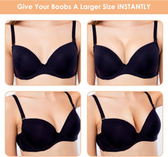 Glam 2 Pairs Bra Pads Inserts, Triangle Breathable Bra Inserts Skin Color Removable Breast Padding Bra Pads for Women Girls