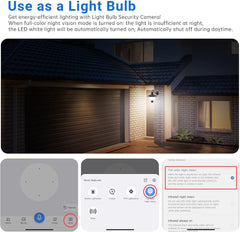 Light Bulb Security Cameras Wireless Outdoor, Lightbulb Security Camera Indoor outside 2.4G 5Ghz Wifi, Motion Detection Alarm, Two Way Talk, Human Detection, Night Vision Light Bulb Camera