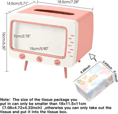 Glam Retro TV Tissue Box Holder with Phone Stand