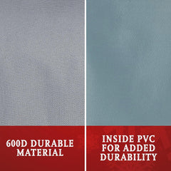 Premium Christmas Light Storage Bag – Heavy Duty Tear Proof 600D/Inside PVC Material with Reinforced Handles - with 3 Reels Stores up to 375 Ft of Mini Christmas Tree Lights & Extension Cords - Gray