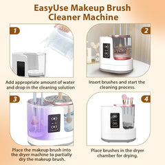 Electric Makeup Brush Cleaner & Dryer – USB Automatic Cleaner for All Brush Types (Foundation, Blush, Eyeshadow, Contour)