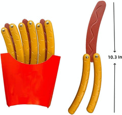 Glam 2 Pcs Hotdog Butterfly Fidget Knife Toy