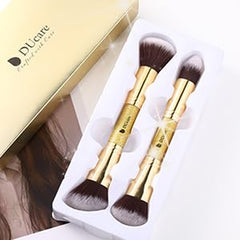 Glam DU Care Makeup Brushes Duo End Foundation Powder Buffer and Contour Brush Synthetic Cosmetic Tools 2Pcs