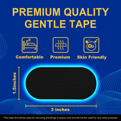 Glam 60 Pack Mouth Tape for Sleeping - Pain Free Removal, Hypoallergenic, Latex Free & Gentle on Skin - Skin Friendly Adhesive Cotton Tape