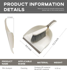 Dust Pan,Dustpan and Brush Set,Dust Pans with Brush,Small Dustpan and Brush Set,Hand Broom and Dustpan Set for Home,Handheld Angled Dustpan and Brush Set Are Daily Essential Cleaning Tool for Family.