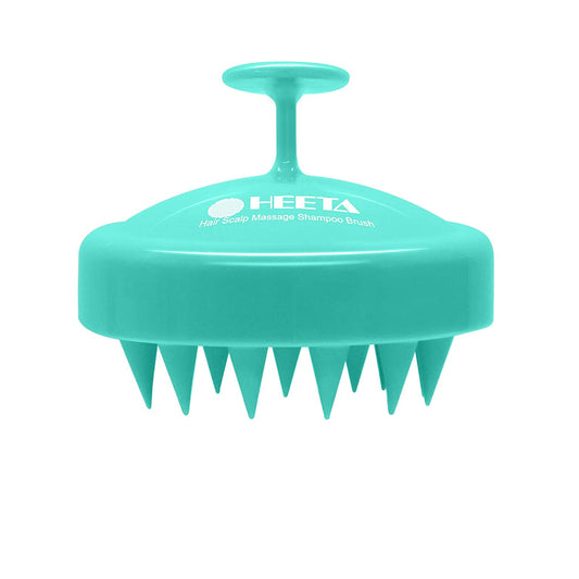 Shampoo Scalp Brush Massager – Soft Silicone Bristles for Hair Growth & Dandruff Removal (Green)