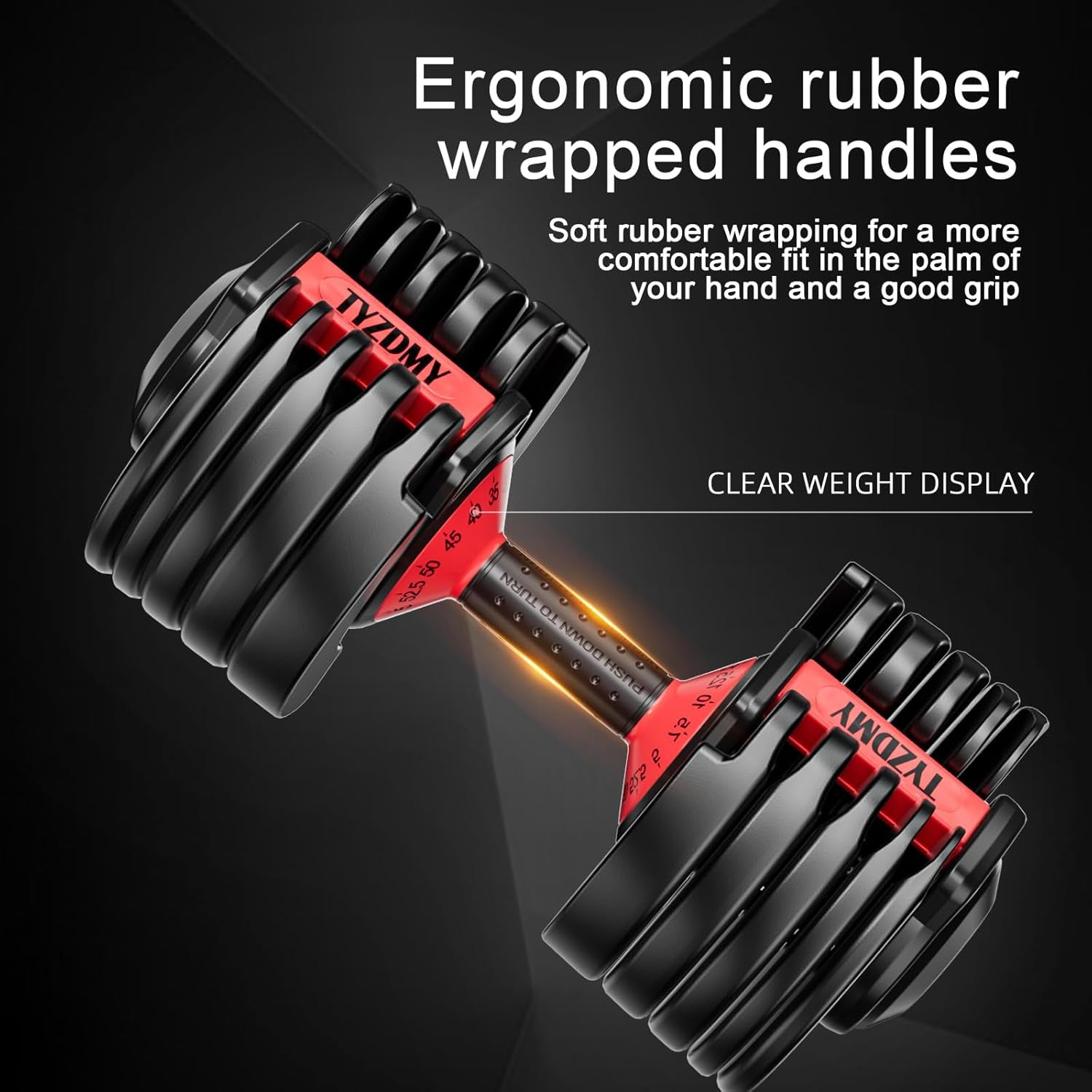 Glam Adjustable Dumbbells Set of 2, Free Weights Dumbbells Set, Adjustable Dumbbell Set, For Men/Women Gym Equipment for Home Strength Training Equipment