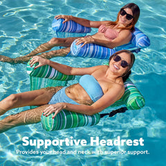 Inflatable Pool Floats Adult,2 Packs Floating Lounge Chairs,Blow up Pool Noodles for Adult Heavy Duty,Floating Chair for Party Summer Water Beach Lake Fun