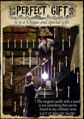 Glam Floating Candles with Wand Magic Hanging Candles, Flickering Warm Light Flameless Floating LED Candle with Wand Remote, Battery Operated Taper Candle Set for Theme Party