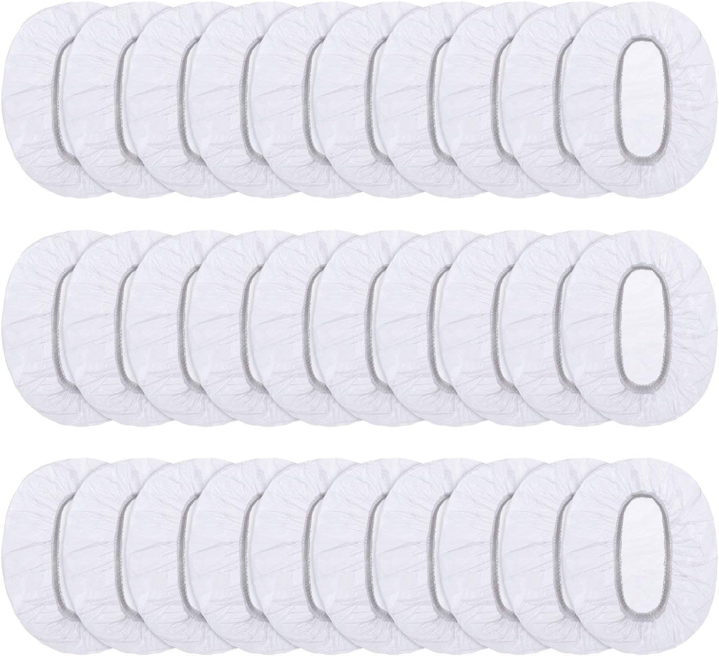 100 Pack Clear Disposable Ear Protectors Waterproof Ear Covers for Hair Dye, Shower, Bathing