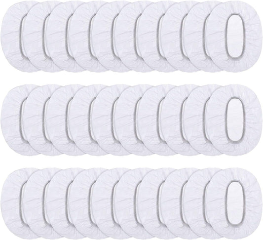 100 Pack Clear Disposable Ear Protectors Waterproof Ear Covers for Hair Dye, Shower, Bathing