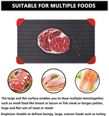 Defrosting Tray for Frozen Meat Rapid and Safer Way of Thawing Food Large Size Defroster Plate Thaw by Natural Heating a Pack with 14×8In