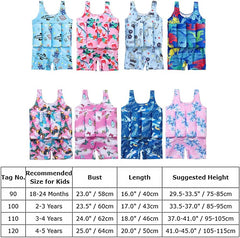 Boys Girls Floatation Swimsuit with Adjustable Buoyancy Baby One Piece Swimwear Float Suit Swim Vest Bathing Suit