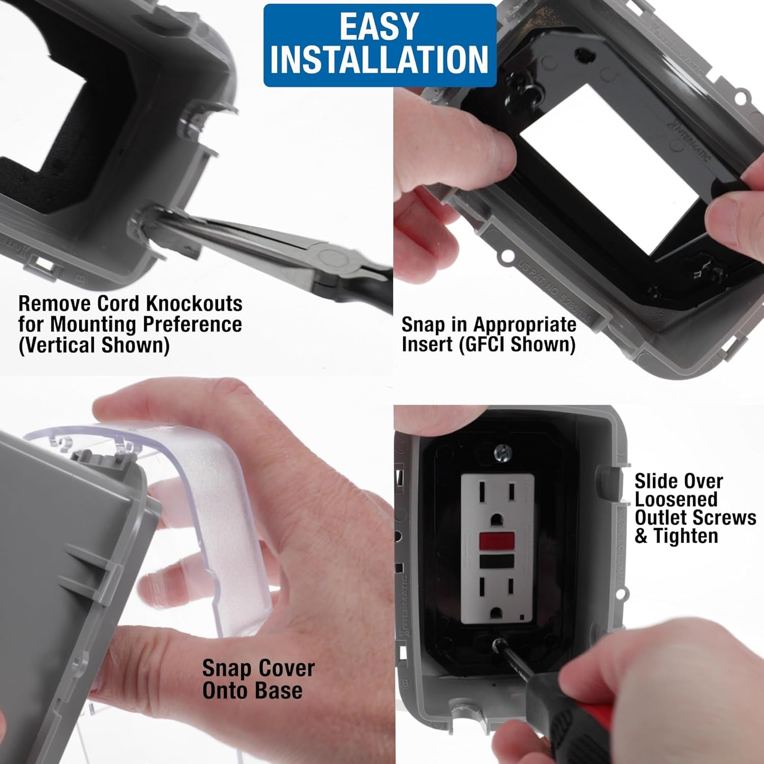 WP3100C Weatherproof Electrical Outlet Cover - Extreme Temperature Resistance, Heavy-Duty Construction, Versatile Design & Multi-Configurable, Easy Install, Secure Fit for Outdoor In-Use