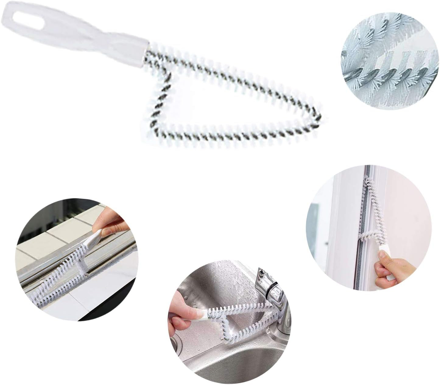 8 Pcs Hand-Held Groove Gap Cleaning Tools,Door Window Track Cleaning Tools Groove Corner Crevice Cleaning Brushes for Sliding Door/Tile Lines/Shutter/Car Vents/Air Conditioner/Keyboard