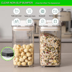 Cabinet Bumpers Soft Self-Adhesive Clear Rubber Bumper- Cabinet Door Pumpers Dots Clear Cabinet Stoppers Furniture Noise Reducing Silicone Rubber Bumper Extremely Durable(96Pcs)