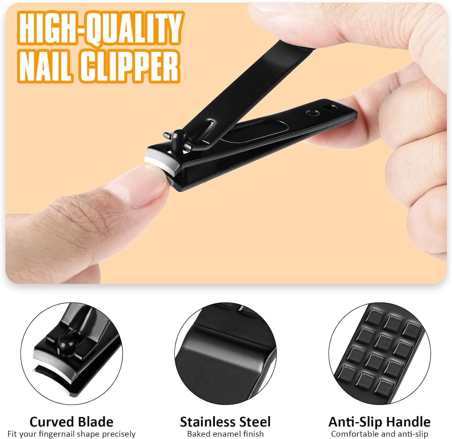 Tweezers and Nail Clippers Set,9 Pcs Professional Stainless Steel Tweezers Kit-Great Precision Tweezers with Curved Scissors and Eyebrow Razor for Daily Beauty Tools with Leather Travel Case